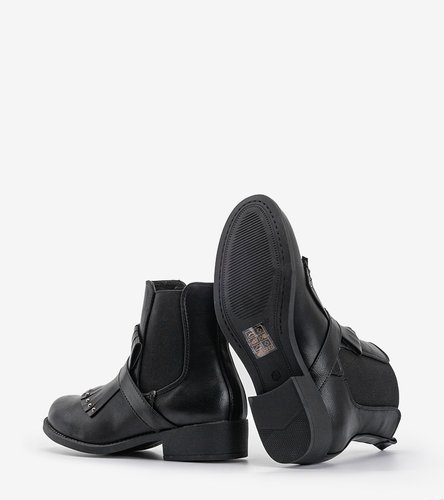 Черные ботинки на каблуке 1812