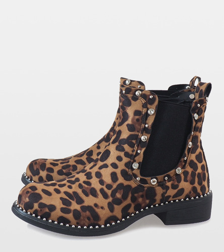 Леопардовые ботинки с утеплителем HQ921