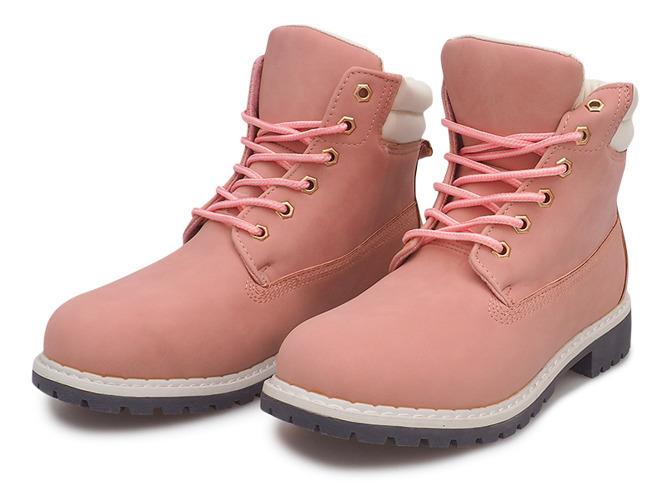 Розовые утепленные ботинки-трапперы H88B