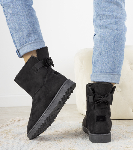 Чорні черевики зимові Cross Jeans Lomeli
