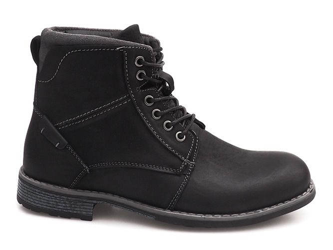 Чорні утеплені черевики-трапери SD89-1